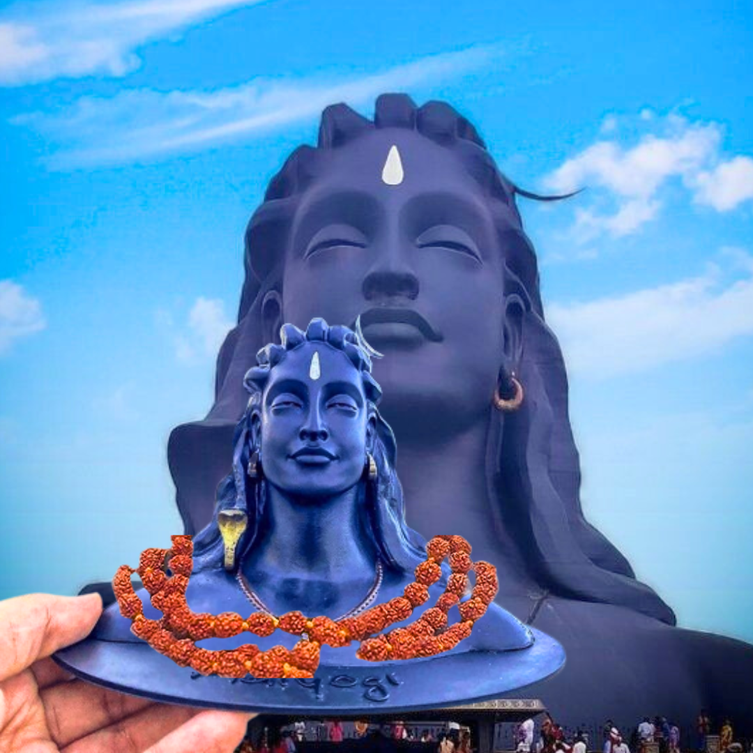 5.5 inch Adiyogi Statue with Rudraksha Mala for Car Accessories for Da –  Mangal Fashions